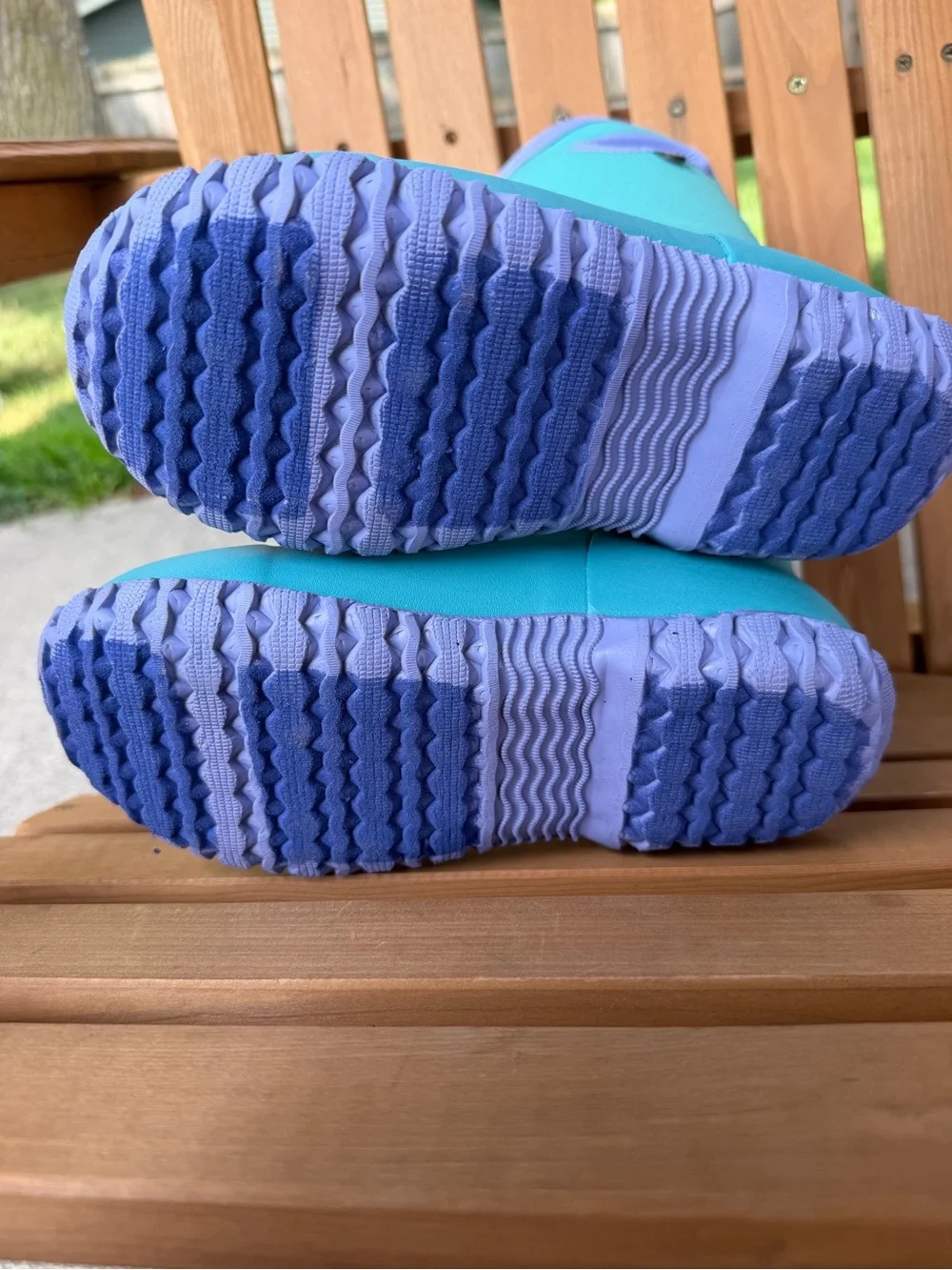 BOGS Kids Durham Solid Waterproof Winter Rain Boots Turquoise Teal Purple Size 3